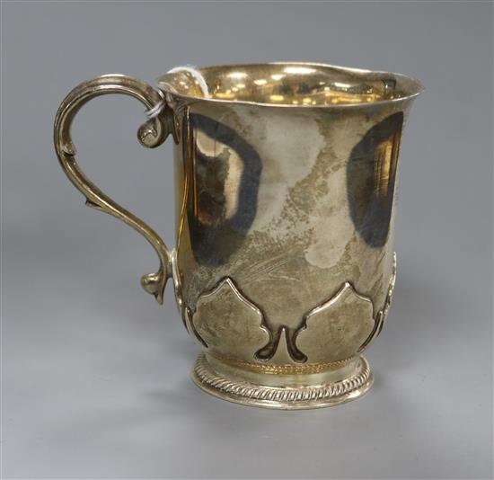 A Britannia standard silver christening mug by Garrard & Co, London, 1953, 6 oz.